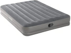 Intex 64114E Dura-Beam Standard Prestige Air Mattress: Fiber-Tech – Queen Size – Built-in USB Electric Pump – 12in Bed Height – 600lb Weight Capacity