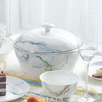 GaRcan Sudemota Dinner Plate Ceramic Dinnerware Set Kitchen Tableware Dinner Dish Ceramic Plates and Dishes Bowls 56Pcs Combination Dishes Set