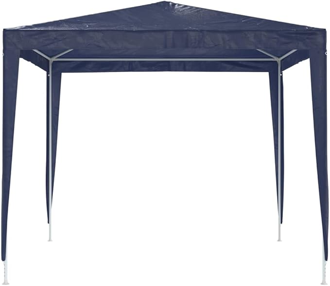 Large Outdoor Party Tent 25x25 ft, Blue Polyethylene with Iron Frame for Shade and Shelter, UV Resistant Water Resistant Materials, Easy Assembly for Events and Gatherings