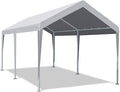 ADVANCE OUTDOOR 10x20 ft Heavy Duty Carport Potable Car Canopy Garage Party Tent Boat Shelter, Adjustable Height, with Leg Cloth, Gray