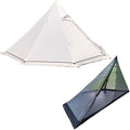 Three-Season Tent, New Pyramid Tent Set Camping Tent with Snow Skirt Hot Tent Hiking Backpacking Tent Outdoor Winter Tent 2 Sizes