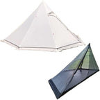 Three-Season Tent, New Pyramid Tent Set Camping Tent with Snow Skirt Hot Tent Hiking Backpacking Tent Outdoor Winter Tent 2 Sizes