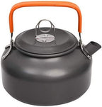 Aluminum Kitchen Set Camping Pot Kit Kettle Travel Mountaineering Picnic BBQ Cutlery Equipment (Color : A, Size