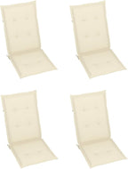 Patio Chairs 4 pcs,Outdoor Folding Chair,Lounge Chair,Portable Camping Chair,Tanning Chairs for Outside,Garden Chair,for Outdoor Patio, Campsite, or Yard, with Cream Cushions Solid Teak Wood