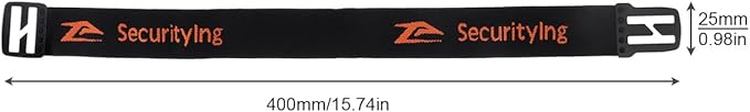 SecurityIng 10PCS Nylon 15.7"/400mm Head Fastening Strap, Elastic Headlight Strap for 22mm - 26mm Torch Headlight Holder