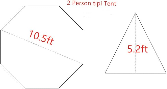 Ultralight 3-4 Person Teepee Tent with Snow-Skirt and Stove Jack Without Mesh Backpacking Outdoor Tent