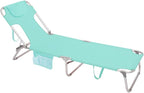 SUNNYFEEL Beach Lounge Chair, Aluminum Tanning Chair with Face Hole, Foldable Lounge Chair Outdoor, Sun Tanning Chair with Backpack Straps for Outdoor/Picnic/Lawn
