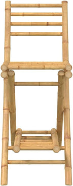 Outdoor Bar Stool Natural Bamboo Standard Outdoor Bar Stool Size Garden Furniture Patio Seating Camping Chair for Deck Patio