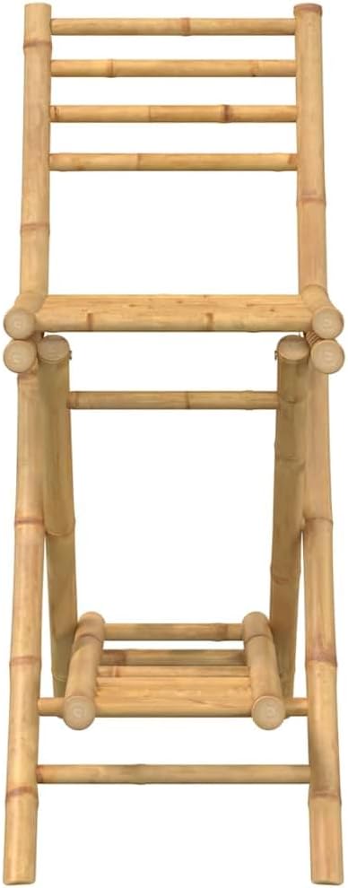Outdoor Bar Stool Natural Bamboo Standard Outdoor Bar Stool Size Garden Furniture Patio Seating Camping Chair for Deck Patio