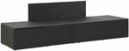 Camp Chair Lawn Chair Outside chairsSun Bed with Cushions Poly Rattan BlackSuitable for Gardens, courtyards, and patios
