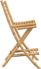 Outdoor Bar Stool Natural Bamboo Standard Outdoor Bar Stool Size Garden Furniture Patio Seating Camping Chair for Deck Patio