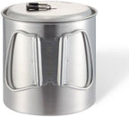 Solo Stove Solo Pot 900 - Lightweight Stainless Steel Backpacking Pot | Boil Water Quickly | Volume Markings and Pour Spout