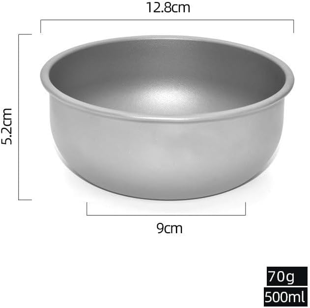 Pure Titanium Bowl Outdoor Camping Portable Single Layer Salad Bowl Household Tableware(500ML)