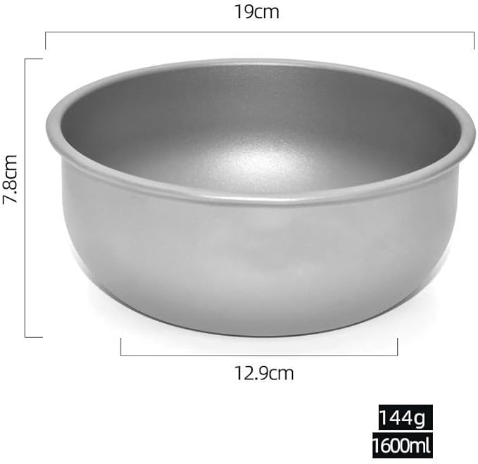 Pure Titanium Bowl 1600ML Outdoor Camping Portable Single Layer Salad Bowl Household Tableware