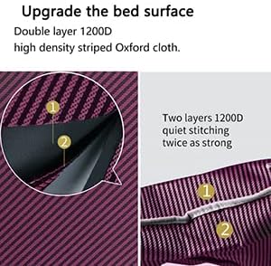 ABORON Heavy-Duty Folding Guest Bed for Adults, 500lb Capacity, Portable Extra Cot with 1217D Double Layer, Ideal for Indoor Guest Stays & Temporary Home Use
