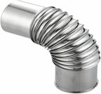 90 Degree Elbow Stove Pipe - 2.36 Inch Diameter Stainless Steel Chimney Flue Extension for Home Camping Wood Stoves Tent Ventilation Accessory‌