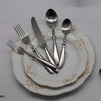 Portable 10-Piece Stainless Steel Flatware Set - Premium Cutlery for Steak & Salad - Durable Western Tableware - Ideal for Camping, Travel, and Home Use