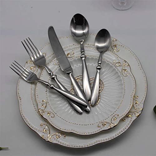 Portable 10-Piece Stainless Steel Flatware Set - Premium Cutlery for Steak & Salad - Durable Western Tableware - Ideal for Camping, Travel, and Home Use
