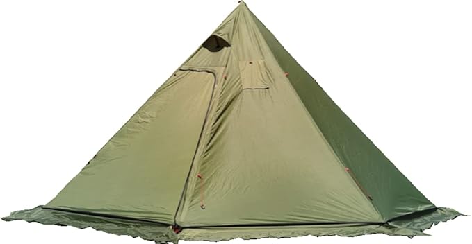 Ultralight 3-4 Person Teepee Tent with Snow-Skirt and Stove Jack Without Mesh Backpacking Outdoor Tent
