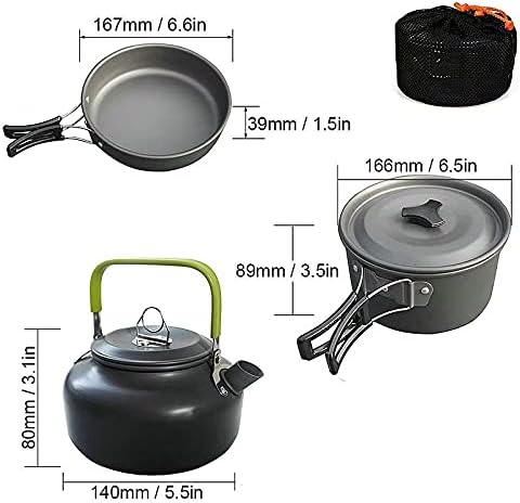 Camping Utensils Dishes Cookware Set Picnic Hiking Titanium Alloy Pot Outdoor Tourism Tableware