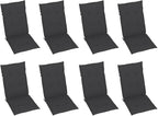 Patio Reclining Chairs with Cushions,Camp Chair,Barbecue Chairs,Fishing Chairs,Bistro Chair,Coffee Chair,Patio Funiture,for Dining Room,Living Room,Study Room,Garden,8 pcs Gray Acacia Wood
