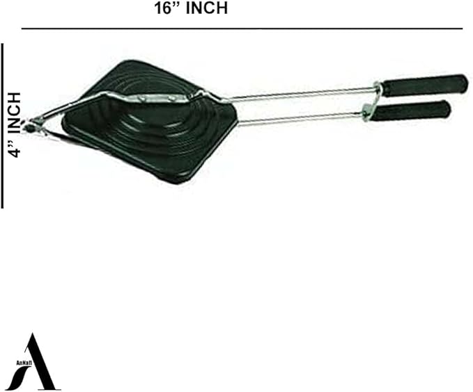 AnNafi® Sandwich Maker | Sandwich Press Grill For Gas/Stove | Non Stick Hand Toaster Pan For Hot & Crisp Grilled Cheese Sandwiches & Cubano | Easy to Use Cast Iron Flying Saucer For Outside Campfire