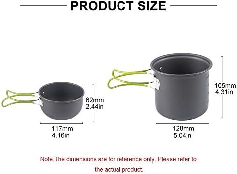 Travel Camping Cookware Kit Cooking Set Ultralight Outdoor Tableware Set Tourism Equipment for Hiking Picnic