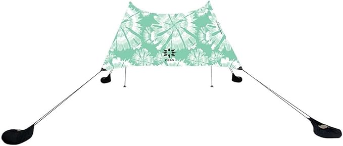 Neso Grande Portable Beach Tent Sun Shelter - Lightweight Beach Shade Canopy - Easy Setup for Family Outings - Patented Reinforced Corners - UPF 50+ Sun Protection - 7ft Tall, 9 x 9ft