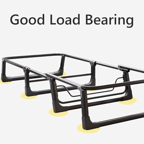 Portable Folding Adult Bed with Mattress, Adjustable Height Camping Cot with Headrest for Home & Travel, 170×56cm(190 * 70CM)
