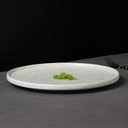 Camping Plates Dinner Plate Western Food Round Salad Plate High Edge Round Flat Plate Hotel Club Creative Ceramic Tableware Decorative Plate