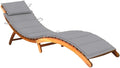Lounge Chair,Beach Lounge Chairs for Adults,Loungers for Outside,Lawn Chairs Reclining,Comfortable Camping Chair,Patio Sun Lounger with Cushion Solid Acacia Wood