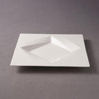 Camping Plates Restaurant Ceramic Tableware Western Steak Dessert Plate Rotating Square Plate White Special-Shaped Plate Decorative Plate