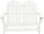 2-Seater Patio Adirondack Chair,Outdoor Chairs,Leisure Chair,Reception Chair,Garden Chair,Decorative Chair,Camping Chair,Conversation Chair,for Patio,Balcony,Party,Solid Wood Fir White