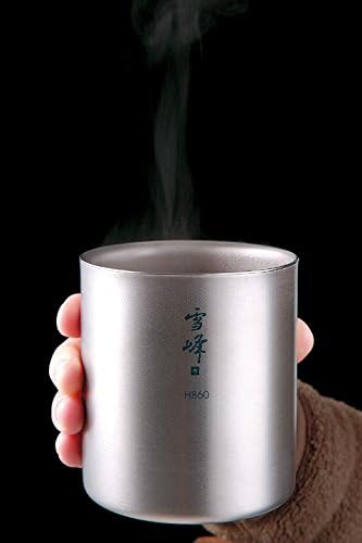 Snow Peak Titanium H300 Stacking Mug, TW-123, Premium Titanium, Made in Japan, Ultralight for Camping, Backpacking Everyday Use, Lifetime Product Guarantee