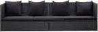 Patio Furniture Outdoor Chairs Beach Chair Camping Chairs Patio Bed with Cushion and Pillow Poly Rattan Black for Patio, Poolside, Beach,Camping