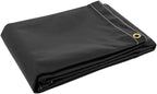 Mytee Products (2 Pack) 8' x 10' Heavy Duty Black 18oz Vinyl Utility Tarp Waterproof, Multipurpose, Cars, Boats, Campers, Pool Cover, Tent