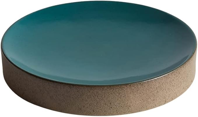Camping Plates Dessert Plate Salad Plate Serving Plate Tray Stoneware Round Ceramic Dinner Plate Flat Dish Dish Cold Dish Tableware Decorative Plate(C,7 INCH)