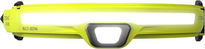 OPTIMAL VENTURES LITEBAND PRO Multi-Beam Rechargeable LED Headlamp, 1000 Lumens, 210° Wide Beam + Focused Spot, Hard Hat Compatible, Professional No-Bounce Fit, IPX5 Weather Resistant, Yellow
