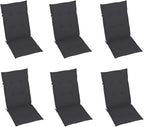 Patio Chairs 6 pcs,Outdoor Folding Chair,Lounge Chair,Portable Camping Chair,Tanning Chairs for Outside,Garden Chair,for Outdoor Patio, Campsite, or Yard, with Anthracite Cushions Solid Teak Wood