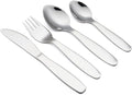 304 Stainless Steel Silverware Set, 16-Piece Flatware Cutlery Set for 4, Includes Knife, Fork, Spoon, Elegant Black Handle, Perfect for Dining and Entertaining