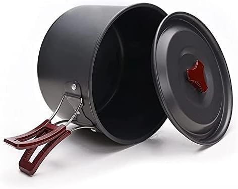 4-5 Persons Outdoor Cookware Sets Camping Tableware Aluminum Pan Pans Plates Bowls Cooking Set for Travel Picnic Hiking