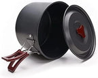 4-5 Persons Outdoor Cookware Sets Camping Tableware Aluminum Pan Pans Plates Bowls Cooking Set for Travel Picnic Hiking