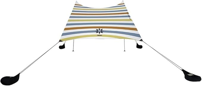 Neso Grande Portable Beach Tent Sun Shelter - Lightweight Beach Shade Canopy - Easy Setup for Family Outings - Patented Reinforced Corners - UPF 50+ Sun Protection - 7ft Tall, 9 x 9ft