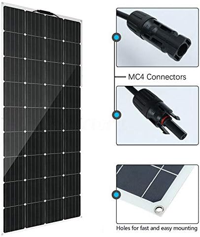 500W Solar Panel 18V Battery Charger Cell Monocrystalline for Camping Motorhome Power Bank Flexible RV Yacht 500W Power System