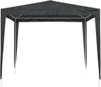 Party Tent Anthracite Polyethylene Steel Frame 8.2 x 8.2 ft Outdoor Shelter for Gatherings with Water-Resistant Canopy and Easy Assembly