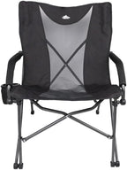 Cascade Mountain Tech Heavy Duty Folding Camp Chair, Black