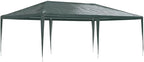 Large Party Tent with Steel Frame and Green Polyethylene Canopy, 13.1 x 19.7 ft Outdoor Shelter for Events and Gatherings, Water-Resistant and Durable, Easy Setup,
