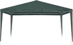 13x13 ft Green Professional Party Tent, Portable Outdoor Shelter for Gatherings, UV-Resistant Polyethylene Material, Water-Resistant Design, Easy Setup with Powder-Coated