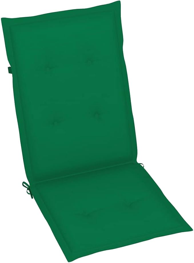 Patio Chairs 6 pcs,Outdoor Folding Chair,Lounge Chair,Portable Camping Chair,Tanning Chairs for Outside,Garden Chair,for Outdoor Patio, Campsite, or Yard, with Green Cushions Solid Teak Wood