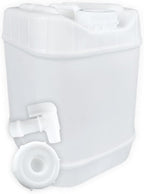 5-Gallon Stackable Water Storage Containers, 5 Gallons Tank w/2 Lids + 1 Spigot, Easy Fill, Survial Supply Emergency Water Storage for Camping and Disaster Preparedness, RV, 1 Tank, (5 Gallon)